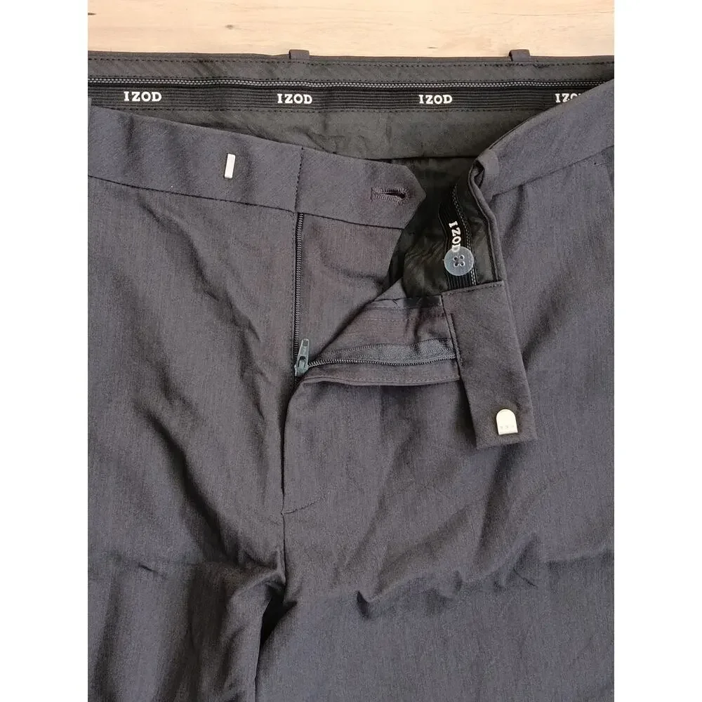 IZOD Men's Dress Pants Straight Leg Gray Size 34x30